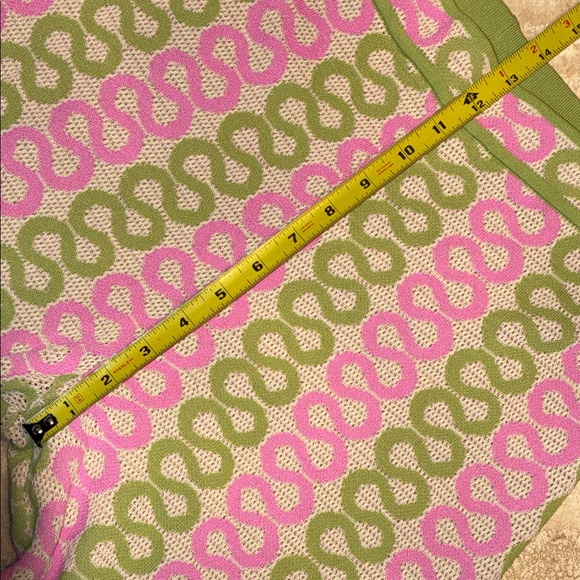 HOUSE OF HARLOW 1960 Green Pink Patterned Women's Knit Pants. Tall. Large - Picture 13 of 15